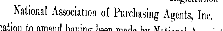 THE NATIONAL ASSOCIATION OF PURCHASING AGENTS NAPA