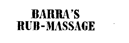 BARRA'S RUB-MASSAGE
