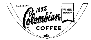 BARGREEN'S 100% COLOMBIAN COFFEE PREMIUM QUALITY