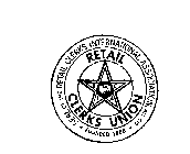 RETAIL CLERKS UNION SEAL OF THE RETAIL CLERKS INTERNATIONAL ASSOCIATION AFL-CIO-FOUNDED 1884