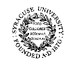 SYRACUSE UNIVERSITY FOUNDED A.D. 1870 SUOS COLTORES SCIENTIA CORONAT