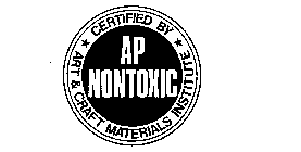 AP NONTOXIC CERTIFIED BY ART & CRAFT MATERIALS INSTITUTE