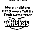 MORE AND MORE CAT OWNERS TELL US THEIR CATS PREFER WHISKAS