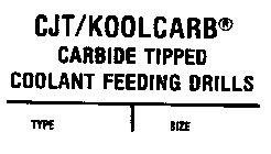 CJT/KOOLCARB CARBIDE TIPPED COOLANT FEEDING DRILLS