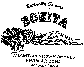 NATURALLY SWEETER BONITA MOUNTAIN GROWN APPLES FROM ARIZONA PRODUCE OF U.S.A.