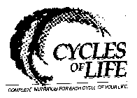 CYCLES OF LIFE COMPLETE NUTRITION FOR EACH CYCLE OF YOUR LIFE