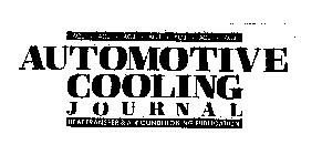 AUTOMOTIVE COOLING JOURNAL HEAT TRANSFER & AIR CONDITIONING PUBLICATION ACJ