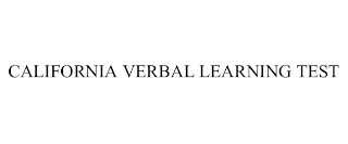 CALIFORNIA VERBAL LEARNING TEST