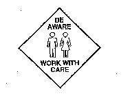 BE AWARE WORK WITH CARE