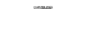 COMPUTER BINGO