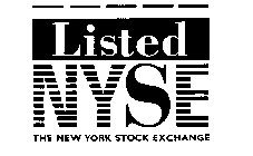 LISTED NYSE THE NEW YORK STOCK EXCHANGE