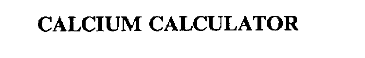 CALCIUM CALCULATOR