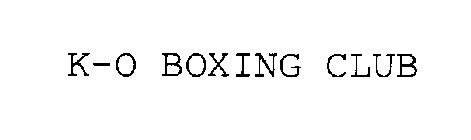 K-O BOXING CLUB