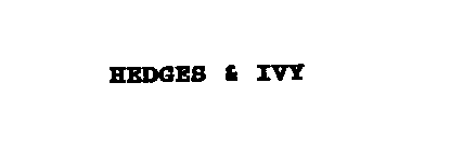 HEDGES & IVY