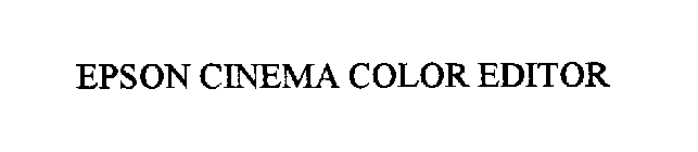 EPSON CINEMA COLOR EDITOR