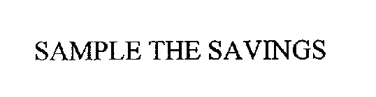 SAMPLE THE SAVINGS