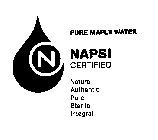 N NAPSI CERTIFIED NATURAL AUTHENTIC PURE STERILE INTEGRAL