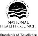 NATIONAL HEALTH COUNCIL WHERE THE HEALTH COMMUNITY MEETS STANDARDS OF EXCELLENCE