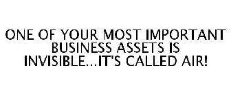 ONE OF YOUR MOST IMPORTANT BUSINESS ASSETS IS INVISIBLE...IT'S CALLED AIR!