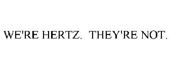 WE'RE HERTZ. THEY'RE NOT.