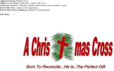 CHRISTMAS CROSS BORN TO RECONCILE...HE IS...THE PERFECT GIFT