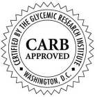 CERTIFIED BY THE GLYCEMIC RESEARCH INSTITUTE CARB APPROVED WASHINGTON D.C.