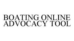 BOATING ONLINE ADVOCACY TOOL