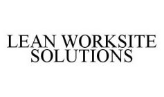 LEAN WORKSITE SOLUTIONS