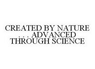 CREATED BY NATURE . . . ADVANCED THROUGH SCIENCE