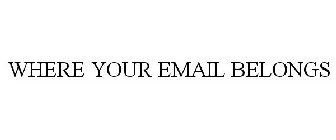 WHERE YOUR EMAIL BELONGS