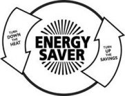 ENERGY SAVER TURN DOWN THE HEAT TURN UP THE SAVINGS