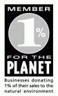 MEMBER 1% FOR THE PLANET BUSINESSES DONATING 1% OF THEIR SALES TO THE NATURAL ENVIRONMENT