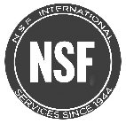 NSF NSF INTERNATIONAL SERVICES SINCE 1944