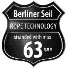BERLINER SEIL ROPE TECHNOLOGY STRANDED WITH MAX. 63 RPM