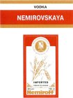 VODKA NEMIROVSKAYA NEMIROFF N DISTILLED AND BOTTLED BY NEMIROFF IMPORTED PRODUCT OF UKRAINE 40% VOL. AND 700ML