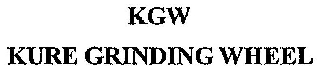 KGW KURE GRINDING WHEEL