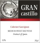 GRAN CASTILLO CABERNET SAUVIGNON MEDIUM SWEET RED WINE