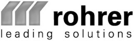 ROHRER LEADING SOLUTIONS