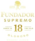ESTD 1730 FUNDADOR SUPREMO AGED IN 18 YRS OLD OLOROSO SHERRY CASKS