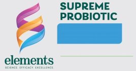 SUPREME PROBIOTIC ELEMENTS SCIENCE. EFFICACY. EXCELLENCE.