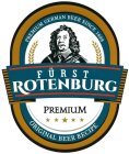 FÜRST ROTENBURG ORIGINAL BEER RECIPE PREMIUM GERMAN BEER SINCE 1898