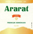 FROM THE LANDS OF ARARAT LAGER PREMIUM ARMENIAN ·BEER· ALC. 4.5% 330ML