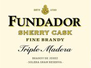 ESTD 1730 FUNDADOR SHERRY CASK FINE BRANDY TRIPLE MADERA BRANDY DE JEREZ · SOLERA GRAN RESERVA ·