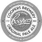 COOPERS COOPERS BREWERY ORIGINAL PALE ALE · EST 1862 · FAMILY BREWED AUSTRALIAN MADE AND OWNED NO ADDITIVES OR PRESERVATIVES