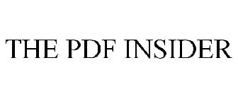 THE PDF INSIDER