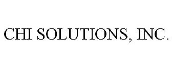 CHI SOLUTIONS, INC.