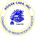 HOGAR CREA, INC., COMUNIDAD DE REEDUCACION DE ADICTOS FUNDADO 1968