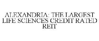 ALEXANDRIA: THE LARGEST LIFE SCIENCES CREDIT RATED REIT