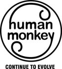 HUMAN MONKEY CONTINUE TO EVOLVE