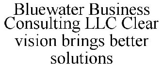 BLUEWATER BUSINESS CONSULTING LLC CLEAR VISION BRINGS BETTER SOLUTIONS